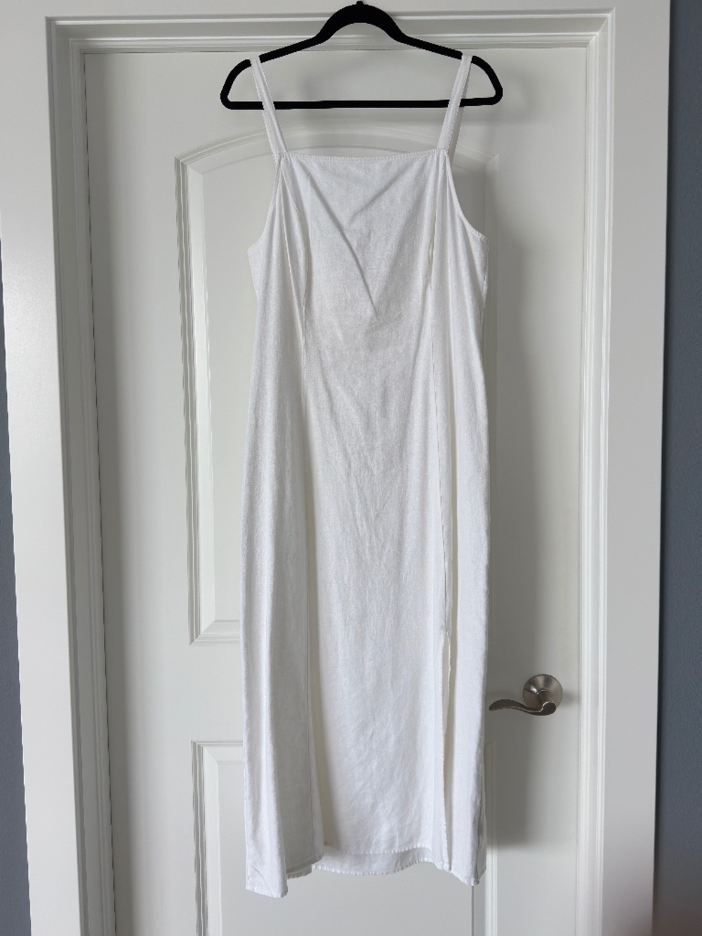 Old Navy White Linen Smocked Back Maxi Sundress Size L